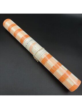 Hester & Cook Table Runner Orange Check 20" x 25' Paper Autumn Thanksgiving